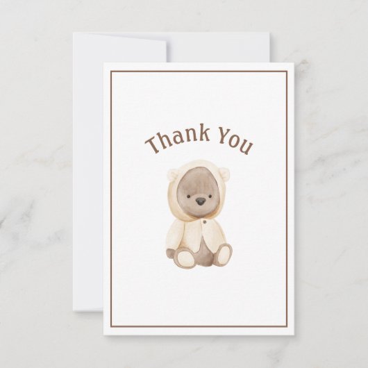 Cute Waterverf Beer Eenvoudig bedankt creditcard (Voorkant)