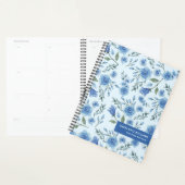 Cute Waterverf Blue Floral Pattern Planner (Display)