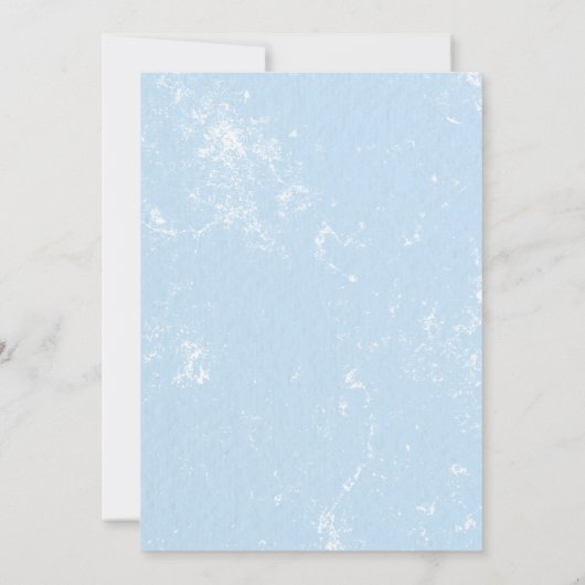 Cute Waterverf Blue Penguin Pilot Kaart (Achterkant)