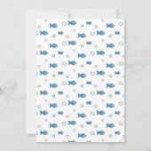 Cute Waterverf Blue Whale | Jongen Baby shower Kaart (Achterkant)