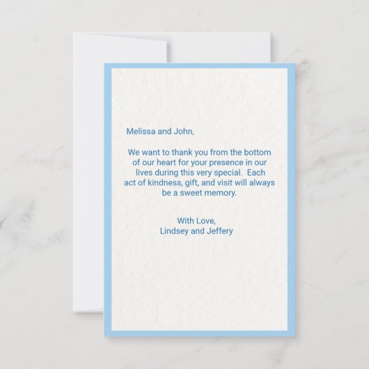 Cute Waterverf Blue White Pilot Penguin Bedankkaart (Achterkant)