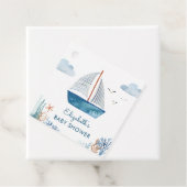 Cute Waterverf Boat Nautical Baby shower Bedankjes Labels (In situ)