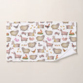 Cute Waterverf Boerderij Barn Animals Patroon Bad Handdoek (Handdoek)