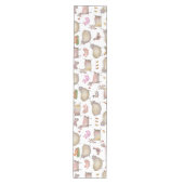 Cute Waterverf Boerderij Barn Animals Patroon Medium Tafelloper (Voorkant)