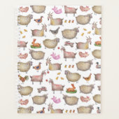 Cute Waterverf Boerderij Barn Animals Patroon Planner (Voorkant)
