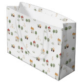 Cute Waterverf Boerderij Patroon Groot Cadeauzakje (Achterkant Gekanteld)