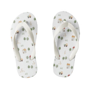 Cute Waterverf Boerderij Patroon Kinder Teenslippers