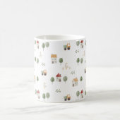 Cute Waterverf Boerderij Patroon Koffiemok (Center)