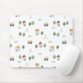 Cute Waterverf Boerderij Patroon Muismat (Met muis)