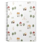 Cute Waterverf Boerderij Patroon Notitieboek (Voorkant)