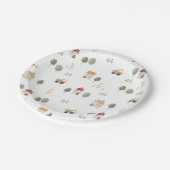 Cute Waterverf Boerderij Patroon Papieren Bordje (Gekanteld)