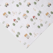 Cute Waterverf Boerderij Patroon Tissuepapier (Detail)