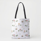 Cute Waterverf Boerderij Patroon Tote Bag (Voorkant)