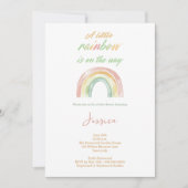 Cute Waterverf Boho Rainbow Baby shower Kaart (Voorkant)