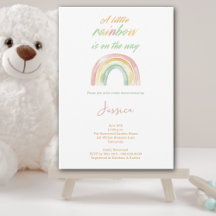 Cute Waterverf Boho Rainbow Baby shower