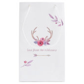 Cute Waterverf Boho Tribal Baby shower Hartelijk d Klein Cadeauzakje (Achterkant)