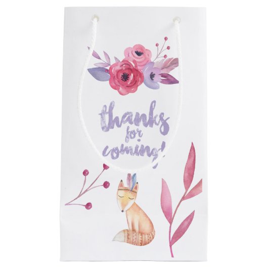 Cute Waterverf Boho Tribal Baby shower Hartelijk d Klein Cadeauzakje (Voorkant)