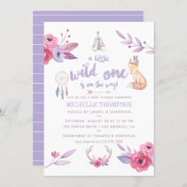 Cute Waterverf Boho Tribal Baby shower Invite Kaart
