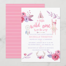 Cute Waterverf Boho Tribal Girl Baby shower