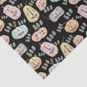 Cute Waterverf Boo Spooky Pumpkin Halloween Tissuepapier (Detail)