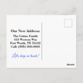 Cute Waterverf Botanical Moving Announge Post Briefkaart (Achterkant)