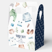Cute Waterverf Boy Clothes BOY Baby shower Bedankdoosjes (Geopend)