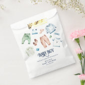 Cute Waterverf Boy Clothes BOY Baby shower Bedankzakje (Gezegeld)