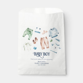 Cute Waterverf Boy Clothes BOY Baby shower Bedankzakje