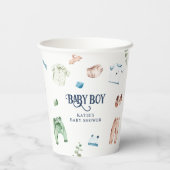 Cute Waterverf Boy Clothes BOY Baby shower Papieren Bekers (Achterkant)