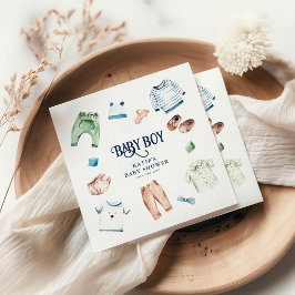 Cute Waterverf Boy Clothes BOY Baby shower Servet