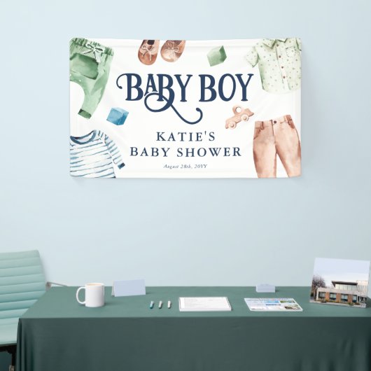 Cute Waterverf Boy Clothes BOY Baby shower Spandoek (Beurs)