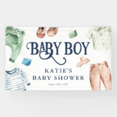 Cute Waterverf Boy Clothes BOY Baby shower Spandoek (Horizontaal)