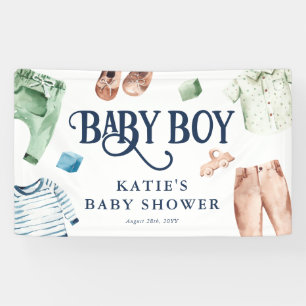 Cute Waterverf Boy Clothes BOY Baby shower Spandoek