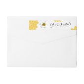Cute Waterverf Bumble Bee and Honeycomb Air Mail (Achterkant)