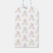 Cute Waterverf Bunny Baby shower Dank u Cadeaulabel (Achterkant)
