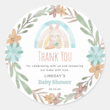 Cute Waterverf Bunny Baby shower Dank u