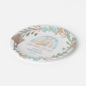 Cute Waterverf Bunny Baby shower Papieren Bordje (Gekanteld)