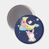 Cute Waterverf Bunny Magneet (Voorkant / Achterkant)
