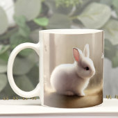 Cute Waterverf Bunny Persoonlijke koffie Mok