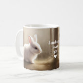 Cute Waterverf Bunny Persoonlijke koffie Mok (Voorkant links)