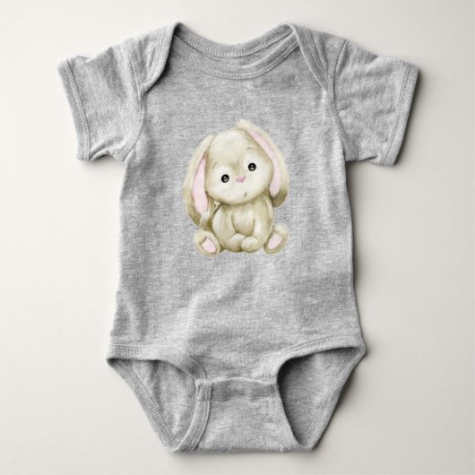 Cute Waterverf Bunny Rabbit Pet Boerderij Animal Romper