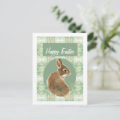 Cute Waterverf Bunny Rabbit Soft Pastel Color Feestdagenkaart (Staand voorkant)