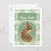 Cute Waterverf Bunny Rabbit Soft Pastel Color Feestdagenkaart (Voorkant / Achterkant)