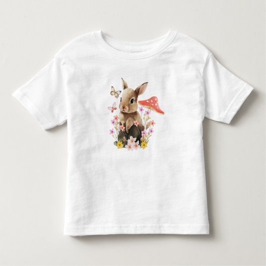 Cute Waterverf Bunny Toddler T-shirt (Voorkant)