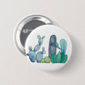 Cute Waterverf Cactus Button (Voorkant /achterkant)