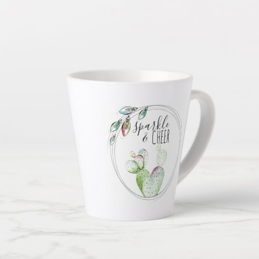 Cute Waterverf Cactus Mok Secret Santa Idea (Rechterhoek)