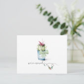 Cute Waterverf Cactus Moving Announcement Briefkaart (Staand voorkant)