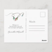 Cute Waterverf Cactus Moving Announcement Briefkaart (Achterkant)