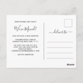 Cute Waterverf Cactus Moving Announcement Briefkaart (Achterkant)