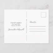 Cute Waterverf Cactus Moving Announcement Briefkaart (Achterkant)